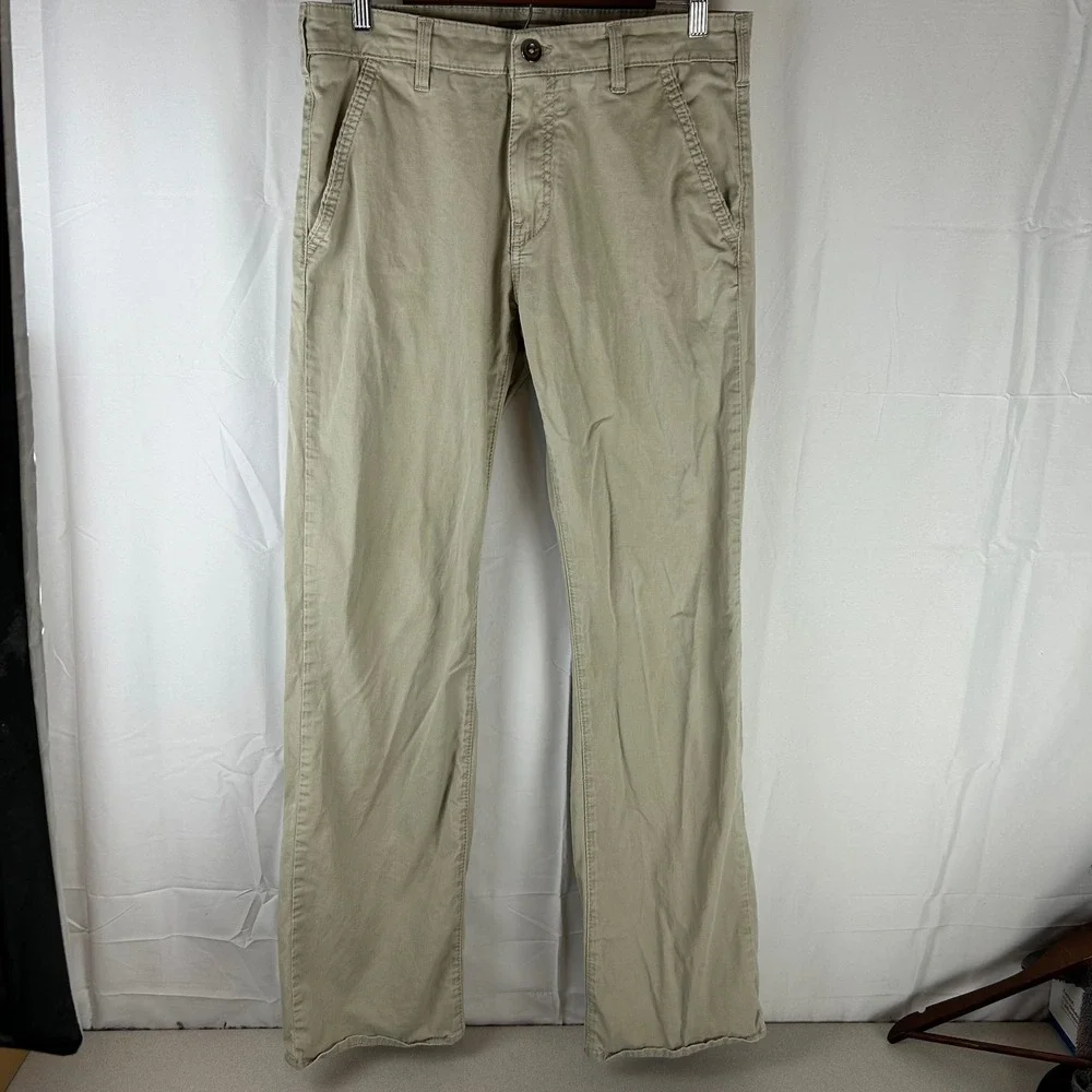 BKE Denim Jake Chino Pants Mens 32L Khaki Tan Straight Leg Stretch 32x32‎